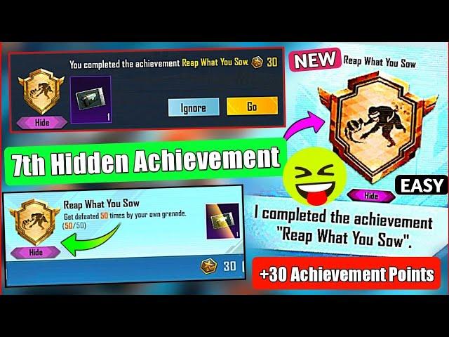 Easyway To Complete (Reap What You Sow) Hide Achievement | Trick To Complete Hidden Achievement BGMI