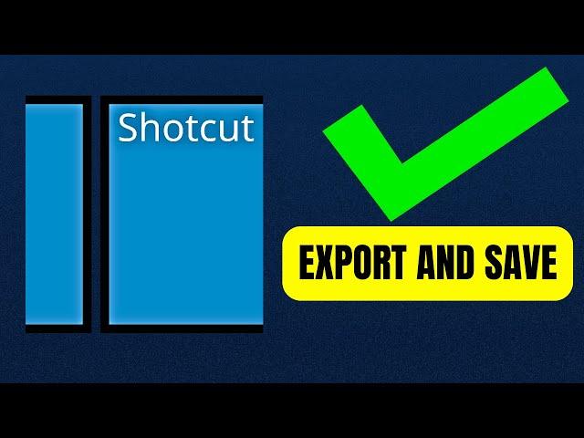 How to Export a video in Shotcut WORKS NOW! (2024)