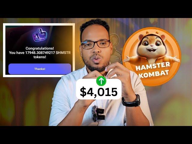 Hamster Kombat Airdrops oo la qaybiyay $100 waa meeqa token?