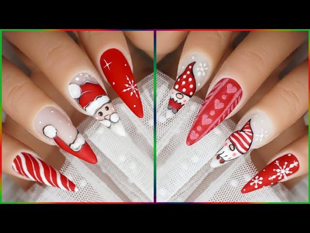 Easy Christmas Nail Art Design |Cute Christmas Nail Art Compilation | Cute Nails