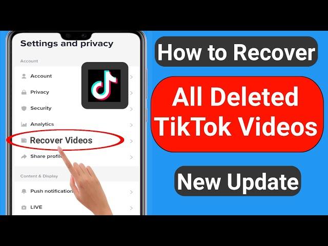 How to Recover My Deleted TikTok Videos (New Update 2023) | How to recover deleted Tiktok videos