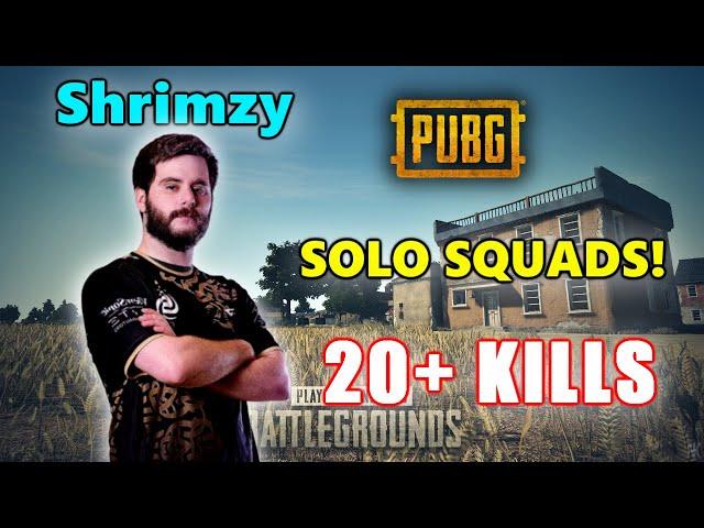 Soniqs Shrimzy - 20+ KILLS - SOLO SQUADS! - PUBG