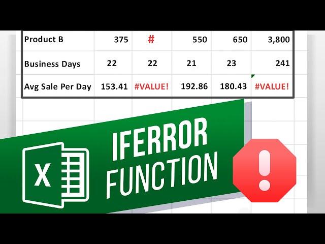 How to Use the IFERROR Function in Excel | Using IFERROR in Excel Formula