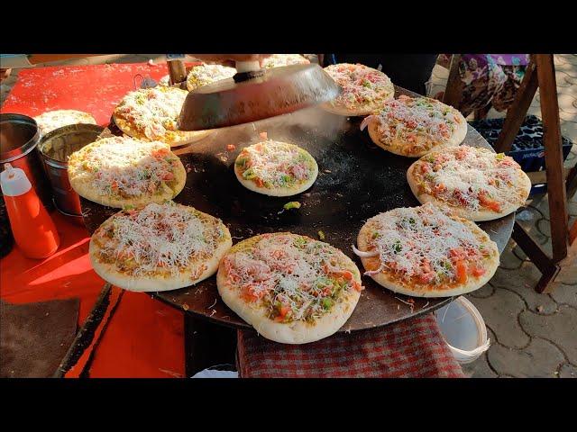 India's Cheapest Rs 20 Pizza | Street Style Tawa Pizza | Indian Street Food