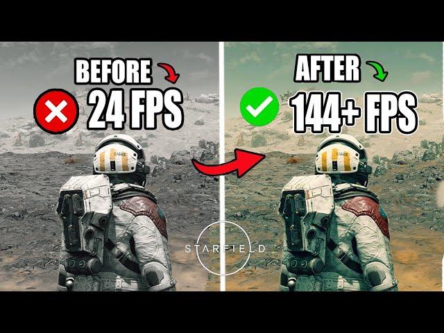 STARFIELD: BEST SETTINGS TO BOOST FPS AND FIX FPS DROPS / STUTTER  | Low-End PC️