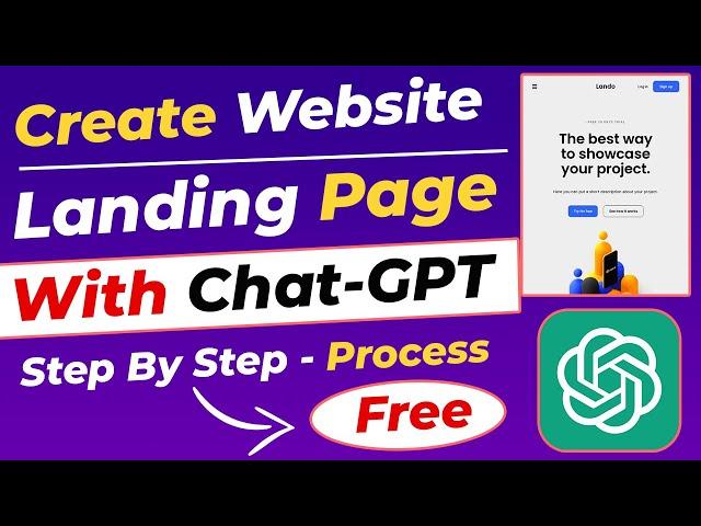 How To Create Website Using AI ChatGPT 4o | Web Design With ChatGPT | Create Website With ChatGPT