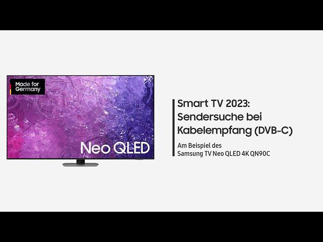 Samsung Smart TV 2023: Sendersuche bei Kabelempfang (DVB-C)