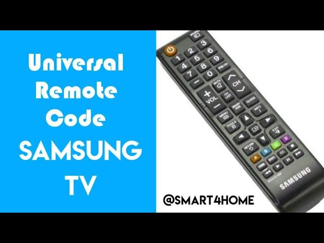 Universal Remote Codes For A Samsung TV?[How To Pair A Samsung TV Remote]