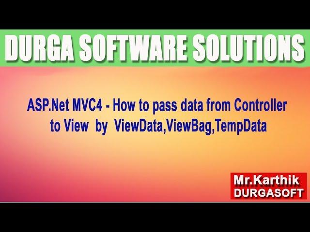 ASP Net MVC4 -  How to pass data from Controller to View  By  ViewData,ViewBag,TempData