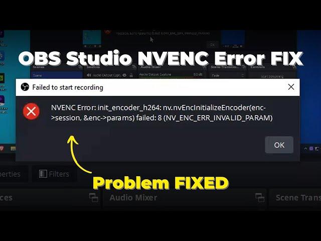 SOLVED: OBS Studio NVENC Error Init Encoder H264 | How to FIX