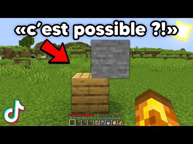 J'ai testé les Astuces Minecraft Illégales de TikTok..