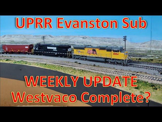 LAYOUT UPDATE - Ballast and Telephone Poles at Westvaco - UPRR Evanston Sub Large HO Scale Railroad