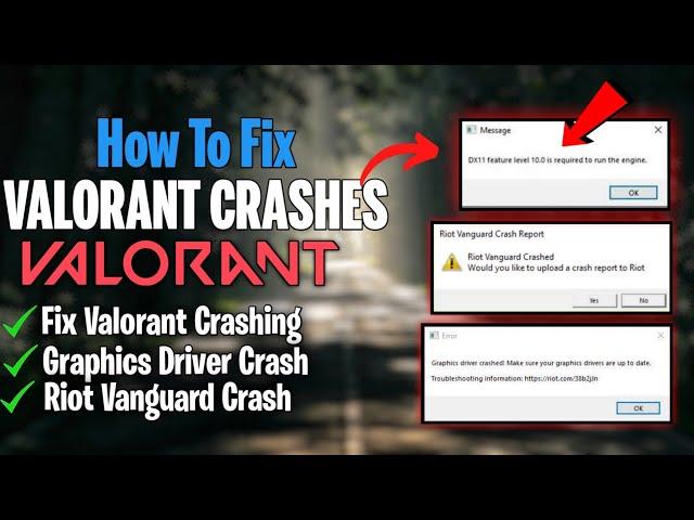 FIX Valorant Crashing | Launch & Random Crashes Fix, Vanguard Crash Fix & Graphics Driver Crashed!