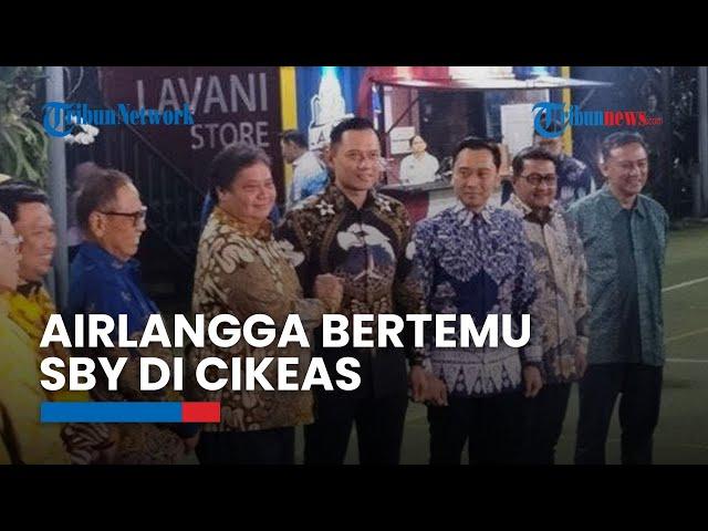 Bertemu SBY di Cikeas, Airlangga Hartarto Disambut AHY dan Ibas