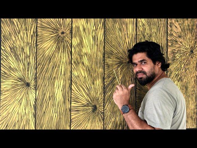 New Texture wall design | Easy texture Design | wall texture simple making