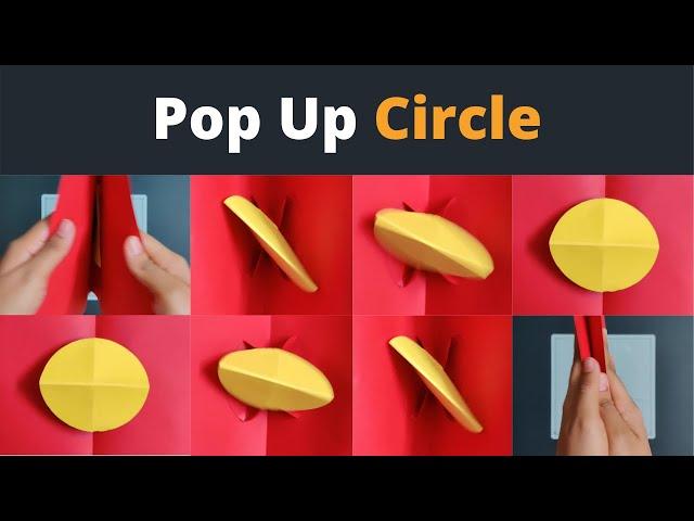 How to Make a Popup that Folds Basic Shape 'a Circle' from 3D into flat