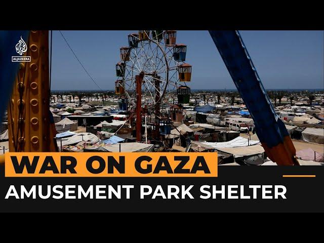 This Gaza amusement park is filled with displaced Palestinians