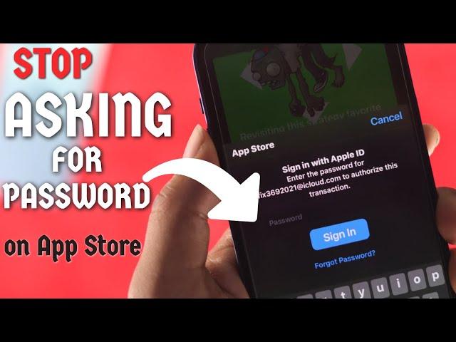 Turn off App Store asking for password on iOS 14 | Stop Password to Download Free Apps