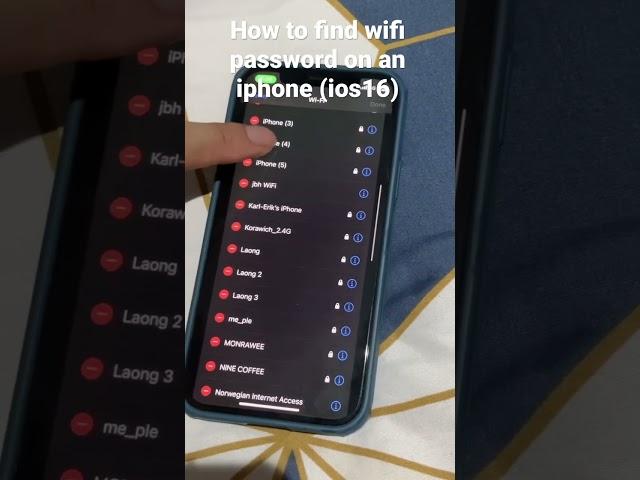 How to find wifi password on an iphone (ios16)