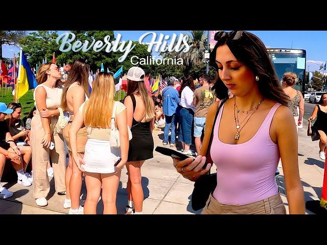  Experience Beverly Hills: Rodeo Drive's Beautiful People & Luxury Supercars | 4K Street Style 2024