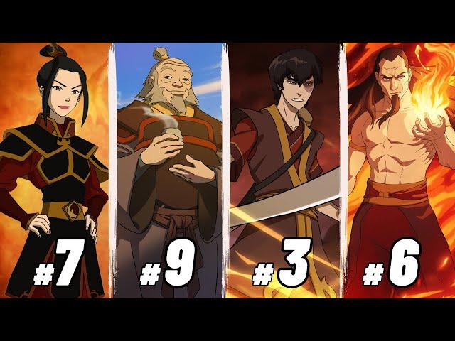 Ranking the Most Powerful Firebenders in Avatar