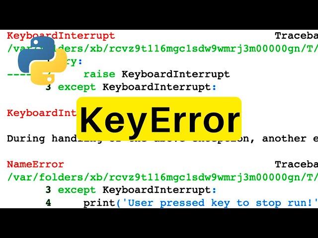 KeyError | Python | Tutorial