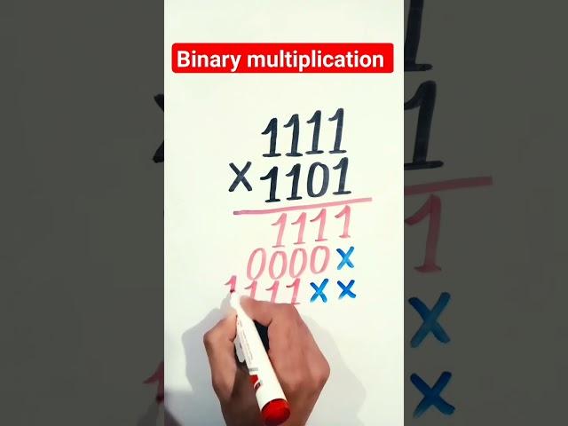 Binary number multiplication #viral #trending #maths #binary #multiplication #newtrick #shorts