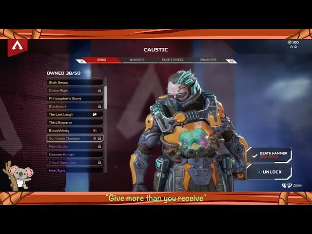 New Legendary Skin for Caustic (Synthesis Chamber), Close-Up. [Apex Legends - Highlight - Oct.21]