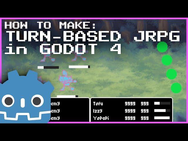 How To Make a 2D Turn-Based JRPG in Godot 4 -- Pt 1: Battle Layout, Menus, GUI, RPG Tutorial