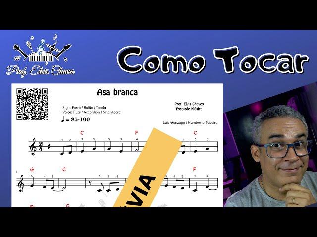 ‍ COMO TOCAR - Asa branca - Luiz Gonzaga - 2920 - Tutorial Partitura e Teclado Fácil