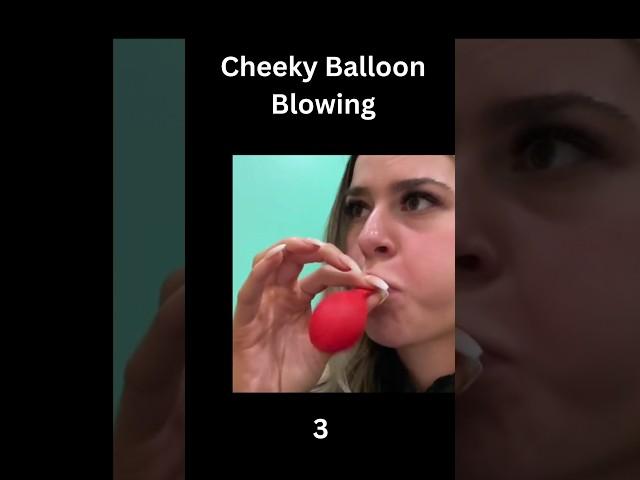 Puffy Cheeks Challenge Balloon Game! #shorts