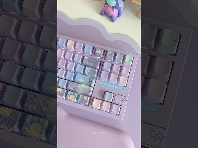 kiiboom violet keycaps! #cute #kawaii #aesthetic #keyboard #shorts