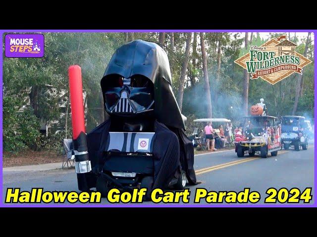 Disney's Fort Wilderness Halloween Golf Cart Parade 2024 Including Darth Vader, Jungle Cruise Carts