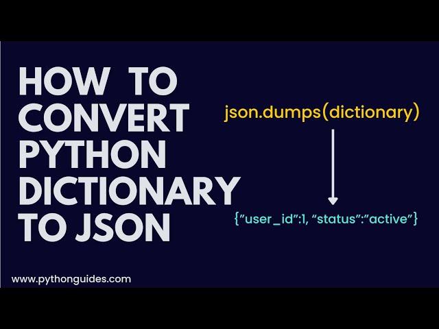 How to Convert Python Dictionary to JSON | JSON dumps() Function to Convert Dictionary to JSON.