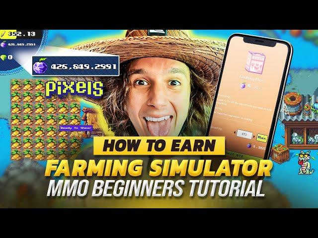 Pixels - How to earn money $$ playing pixels for beginners | Farming simulator