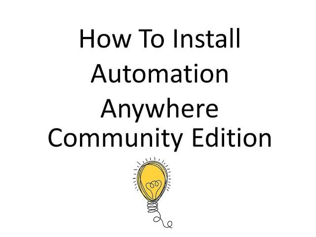 Automation Anywhere Community Edition Installation | RPA | #RPA #Automation #IT #Software #RpaTools