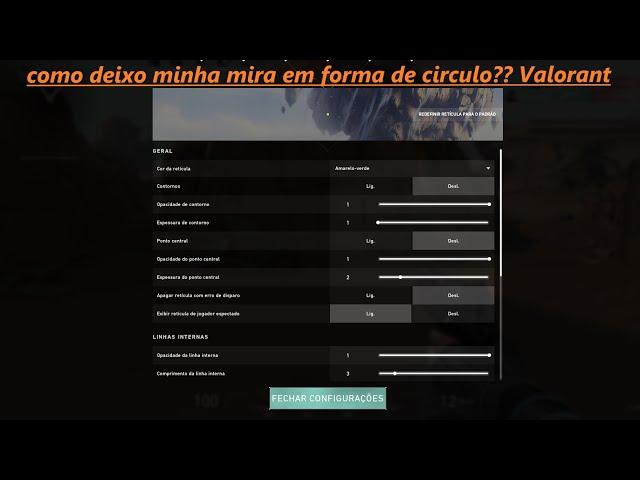 como deixei minha mira em forma de circulo + como deixar a tela dp VALORANT esticada !!!