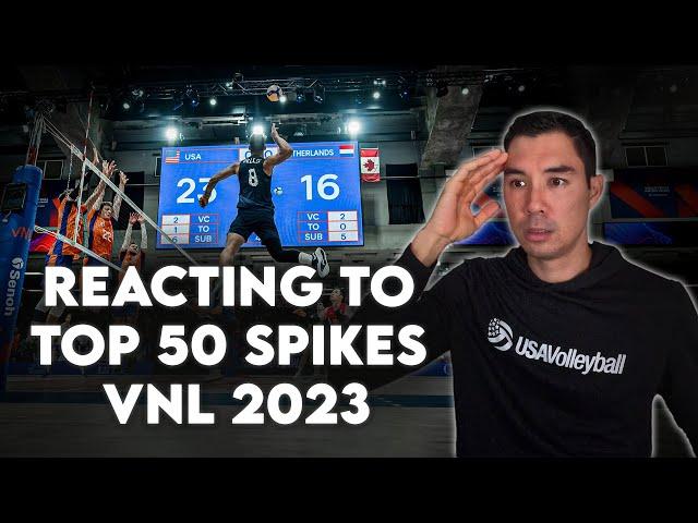 Reacting to the 50 Best Spikes from FIVB VNL 2023