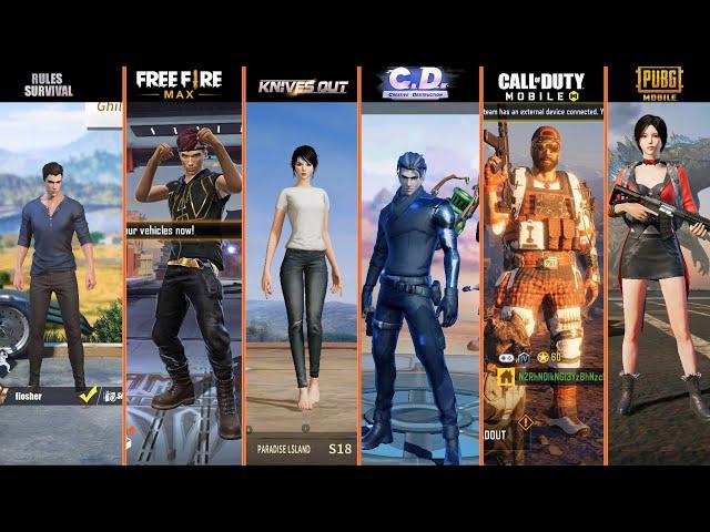 COD Vs PUBG Vs Rules of Survival Vs Knives Out Vs F.F Max Vs Creative Destruction | Comparison