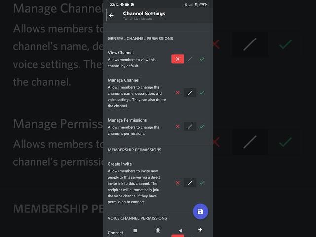 How to lock/whitelist a channel and voice channel on discord server (Handphone/mobile)