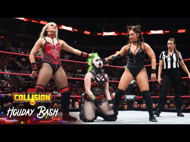 The odd pairing of TBS Champ, Hart, & Blue take on returning Rosa & Abadon!| 12/23/23 AEW Collision