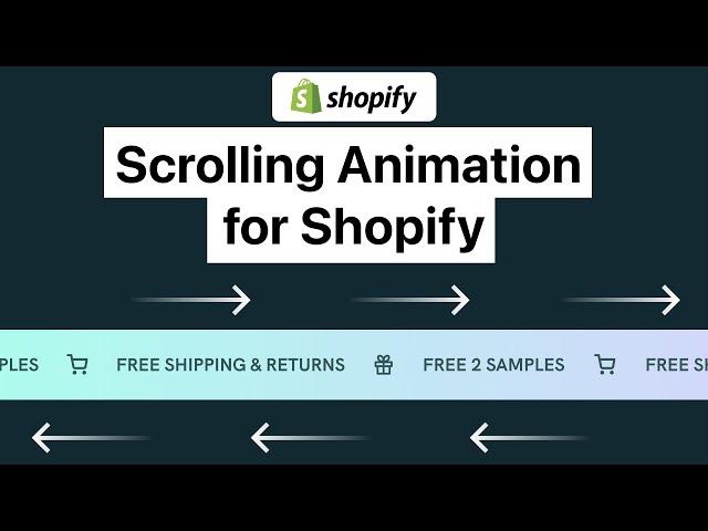 Scrolling Animation Shopify | Marquee Effect