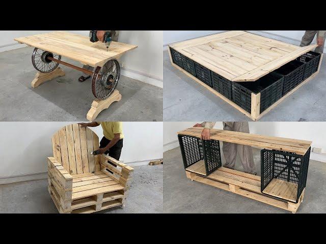 9 Amazing Homemade Ideas Worth Watching For Woodworking Project Cheap From Plastic Crates And Pallet