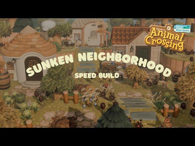 Sunken Villager Neighborhood Speed Build // Animal Crossing New Horizons