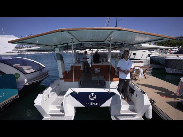 Never Need Fuel Again ! Fully Solar Powered Catamaran (Cannes Yacht Show)