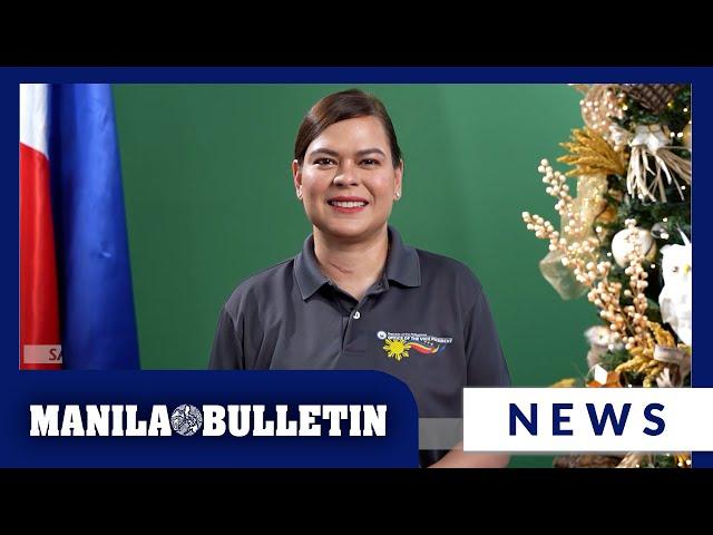 VP Sara sends her Christmas message to Filipinos