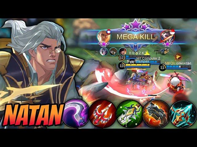 INCREDIBLE MEGA KILL NATAN, TOP GLOBAL NATAN BEST BUILD 2021 | NATAN GAMEPLAY #2 MLBB