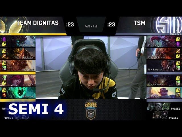 TSM vs Dignitas | Game 4 Semi Finals S7 NA LCS Summer 2017 Play-Offs | TSM vs DIG G4 SF