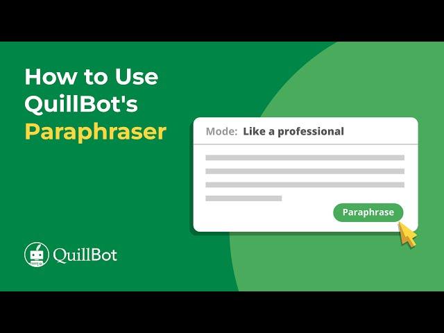 Learn how to use QuillBot's free paraphrasing AI — demo and tutorial