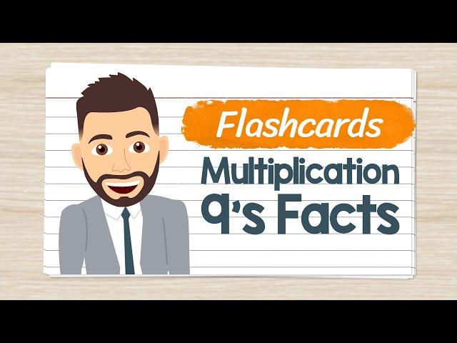 Multiplication Flashcards 9's Facts | Elementary Math with Mr. J